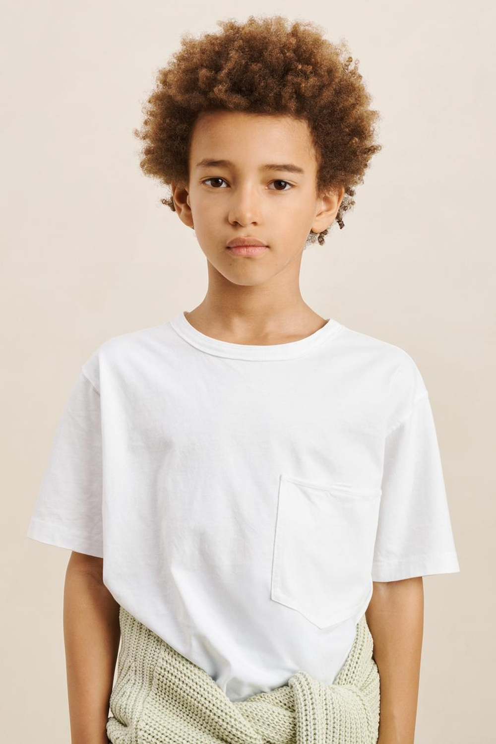 ZARA ФУТБОЛКА С КОРОТКИМИ РУКАВАМИ, БЕЛЫЙ