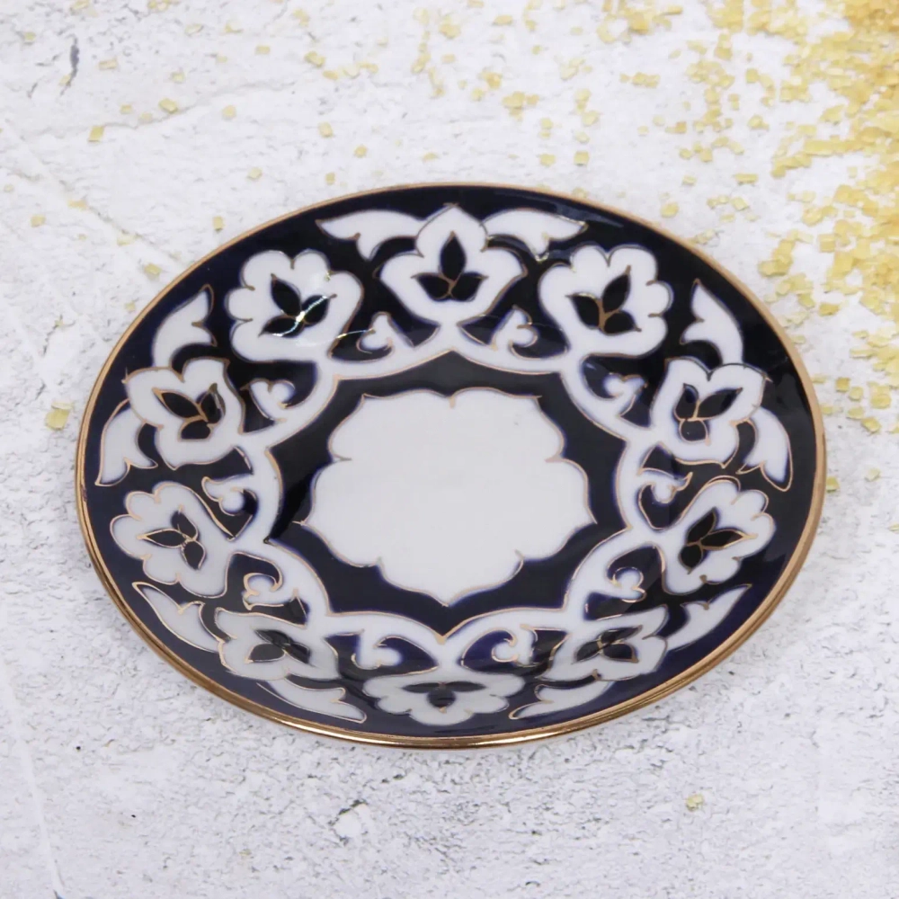 Тарелка малая 15см «Пахта» с позолотой