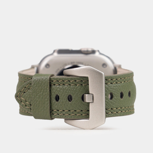 Ремешок для Apple Watch Ultra 49mm из кожи Saffiano, зеленого цвета