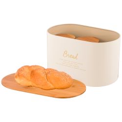 НАБОР AGNESS "АРКТИК" 2 В 1 ХЛЕБНИЦА 10 Л 34*18*20 СМ, БАНКА ДЛЯ СЫПУЧИХ 1,1 Л 11*14 СМ 3 ШТ