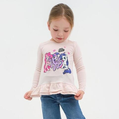Лонгслив для девочек "So cute" р.122-128 7453107 (My Little Pony)