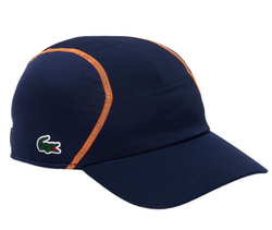 Теннисная кепка Lacoste Tennis Mesh Panel Cap - navy blue/orange
