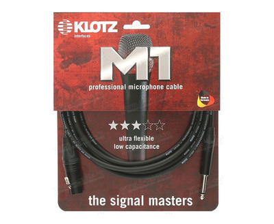 KLOTZ M1FP1 M1 Mic Cable black 7,5m XLR 3 female - Jack 2p