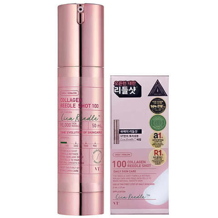 Сыворотка-бустер с микроиглами и коллагеном VT COSMETICS Collagen Reedle Shot 100 (50мл)