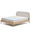 Кровать Octavia из ясеневой фанеры с белым мягким изголовьем 180x200 см