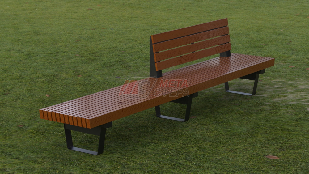 Скамейка Rail Road 02 продольная двойная