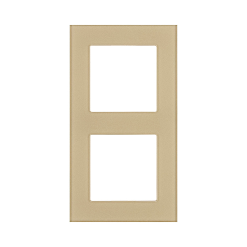 Рамка 2-постовая, стекло золотой Kollinger Asthetik AS2GD