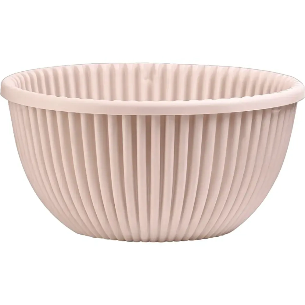 Кашпо для цветов пластиковое 6л d-31см «Верде» Пудровый