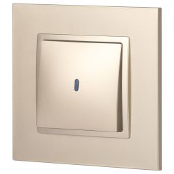 Выключатель ЭРА Elegance 14-1102-04 с подсветкой 10АХ-250В IP20 шампань | Эра Elegance