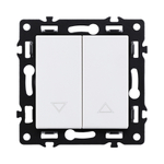 Механизм управления жалюзи 2-клавишный, белый Kollinger Asthetik AS-013WH