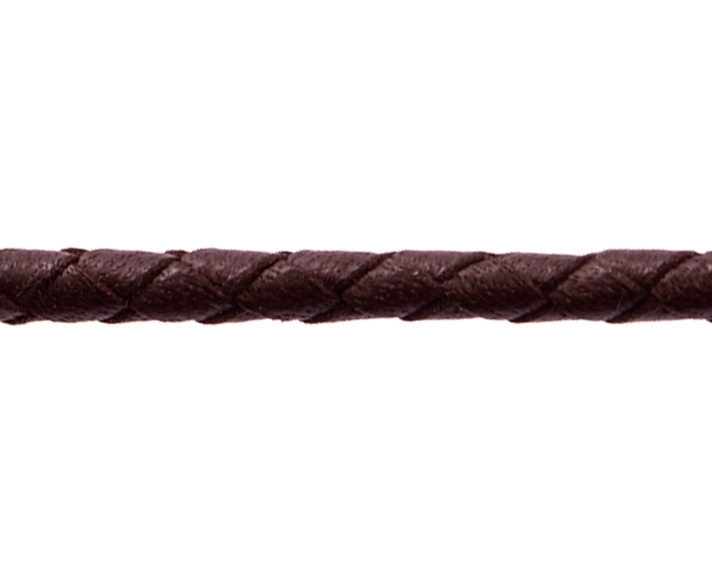 Шнурок плетеный коричневый Ø 6.0 мм, дл. 70 см