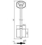 Заготовка сувальдного ключа 13297 KT2D