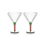 Набор из двух креманок Orb 260 мл | зеленый/красный