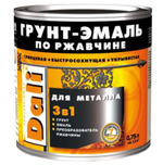 Грунт-эмаль по ржавчине гладкая глянцевая желтый 0,75л DALI