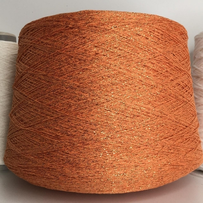 BRILLINO Lanificio 80% вискоза 20%люрекс, шнурок 720м/100гр col.498 Оранжевый с оранжевым люрексом. Есть бобинка: 165гр