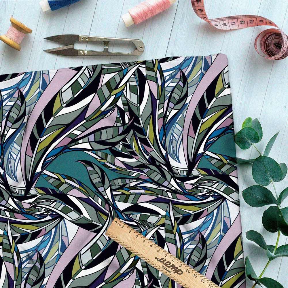 Ткань ниагара «серый папоротник» пабло пикассо