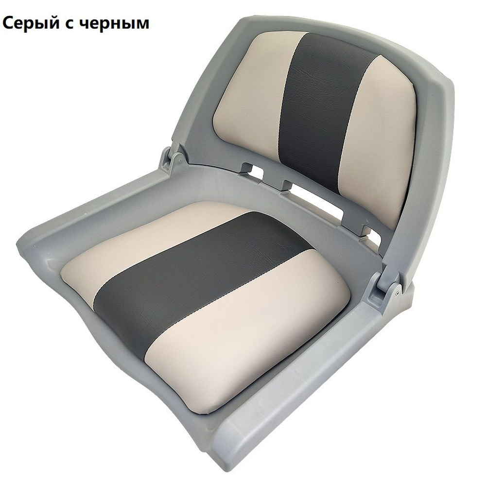 Сиденье с виниловыми подушками, серое