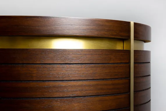 Тумба под ТВ Malibu, 200х50 см, шпон американского ореха