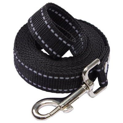 Поводок lowcost нейлон св/отр 25" 7м карабин имп. rich breed ал-41 черный