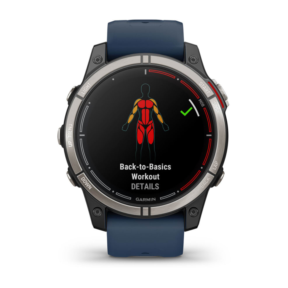 Смарт  часы Garmin Quatix 7 Pro amoled, сапфировое стекло, титановый, темно-синий ремешок
