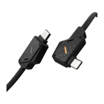 Кабель с оплёткой Aulumu M07 Carbon Fiber USB-C (USB 3.2 Gen 2) (2 м) L-образный кабель с нейлоновой оплёткой. Поддерживаемая мощность — до 240 Вт, сила тока — 5 А, скорость передачи данных — до 10 Гбит/с. Разрешение — до 4K 60 Гц. Есть LED-индикация