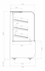 Хлебная витрина Carboma KR70 N 0,9-1 LIGHT Bread (RADIUS) (9005-0109)
