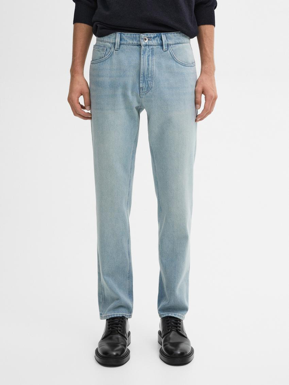 Massimo Dutti Зауженные джинсы из 100% хлопка, индиго