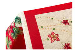 Скатерть прямоугольная 140х240 Mix&Match Home Елка желаний бежевая