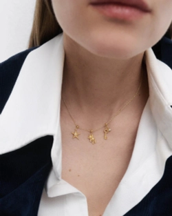 Подвеска-шарм Key серебро 925 пробы покрытое золотом