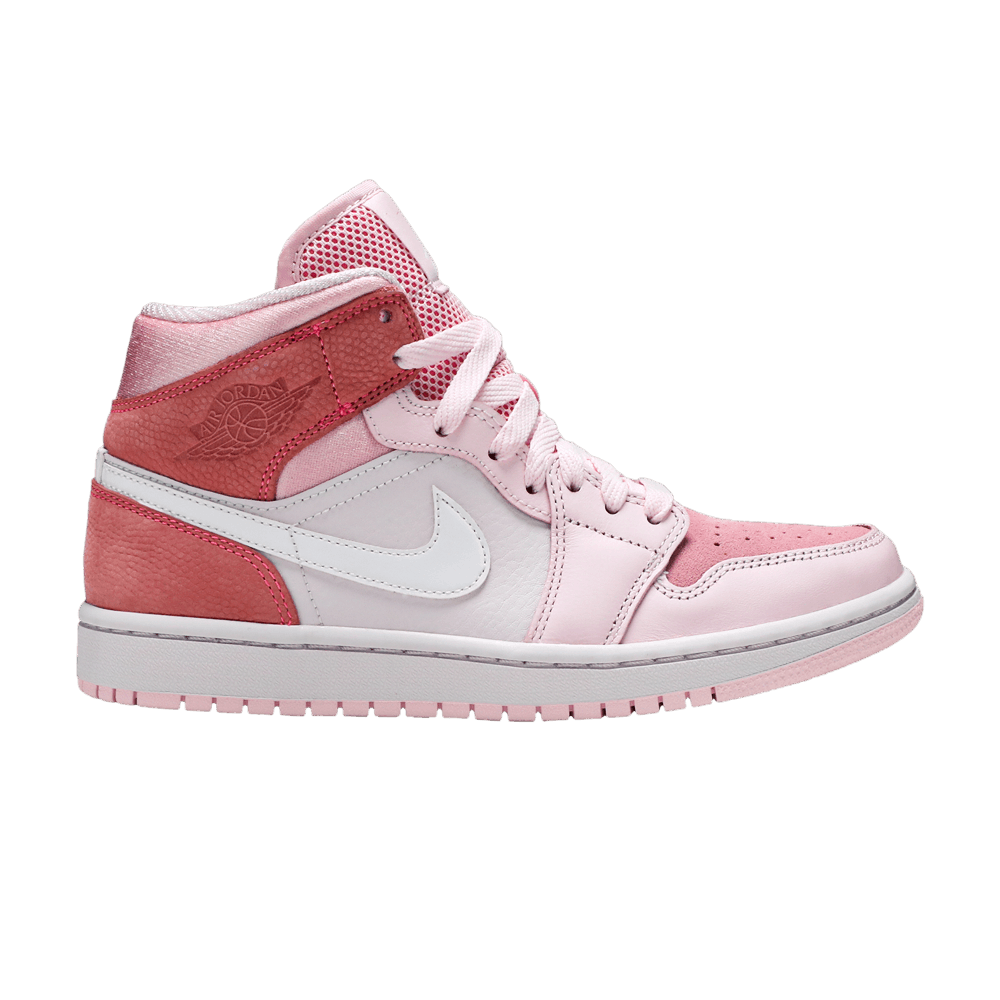 Кроссовки Jordan Air Jordan 1 Mid Digital Pink (Женская размерная сетка)