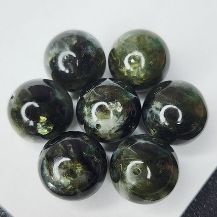 Мусковит, бусина крупный шар, 16.6мм, штучно