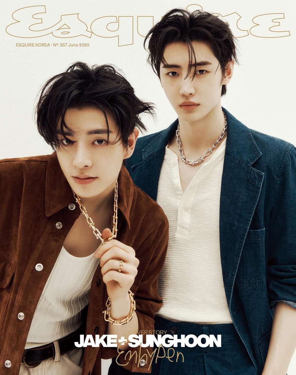 публикация esquire - 2025.06 ENHYPEN SUNGHOON & JAKE A Type