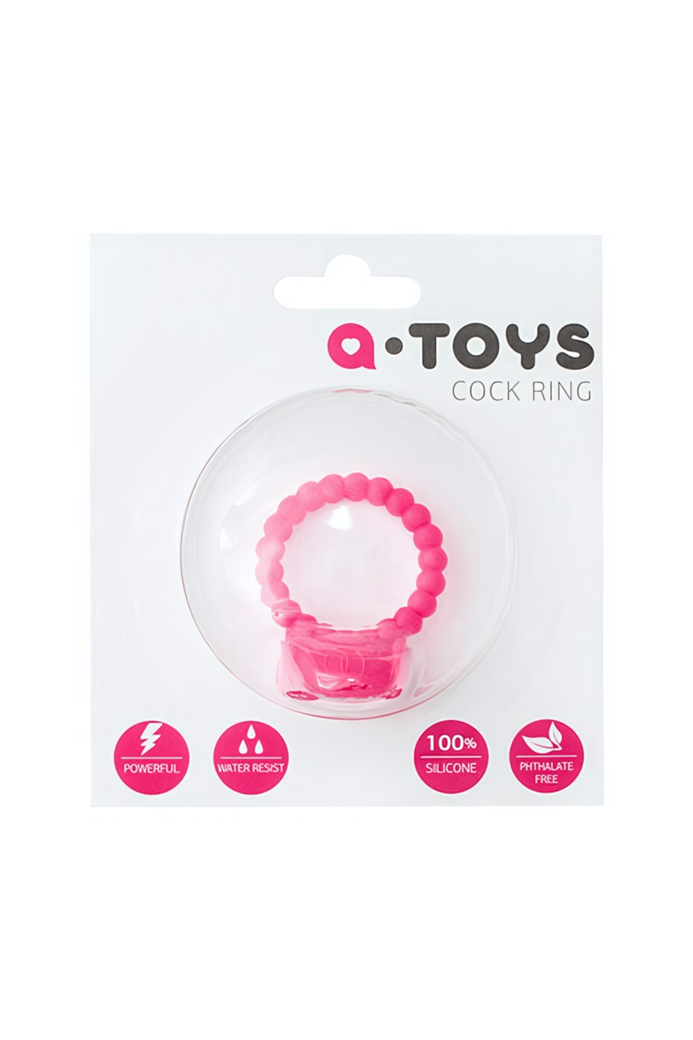 Эрекционное кольцо с вибрацией A-Toys (розовый) (Цвет: розовый)
