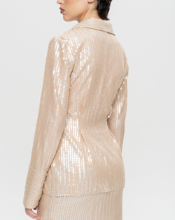 Блуза из пайеток на завязках