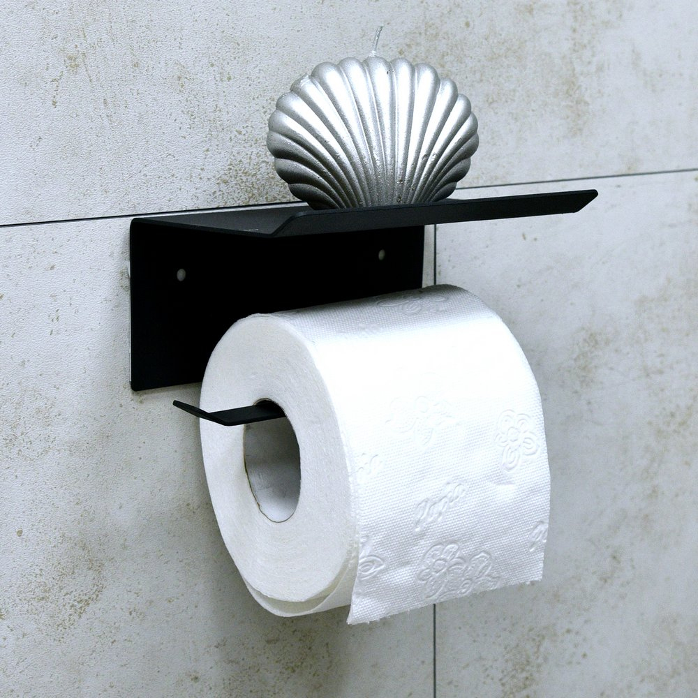 Держатель для туалетной бумаги с полкой "Лофт"