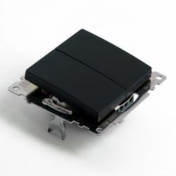 Переключатель двухклавишный без рамки Stekker Катрин 49167