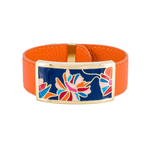 Браслет Fiore Luna на оранжевом кожаном ремешке CB13599-8