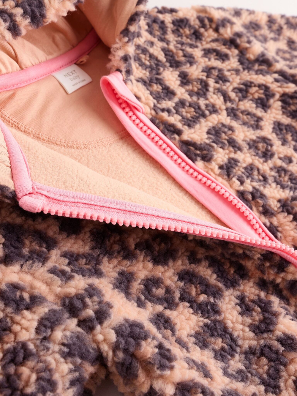 Куртка флисовая для малышей Next K91-434, Бежевый, Коричневый