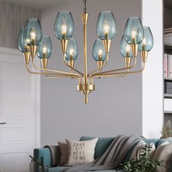 Подвесная Дизайнерская Люстра Viola 8 Прозрачный By Imperiumloft