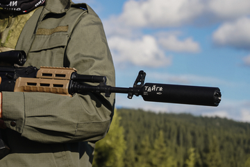 Дульный тормоз-компенсатор пламегаситель Тайга 7 М15х1 ( 210 мм, 17 камер, M15х1, п/п 9,5мм, 45 мм)