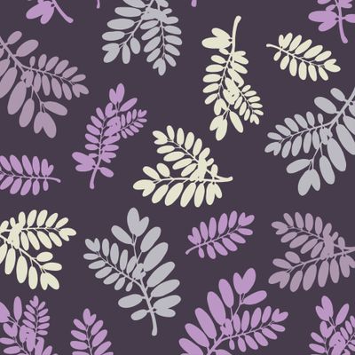 Pattern illustration of light red leaves on a turquoise background