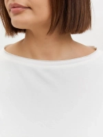 Футболка оверсайз с рукавами крылышками экрю