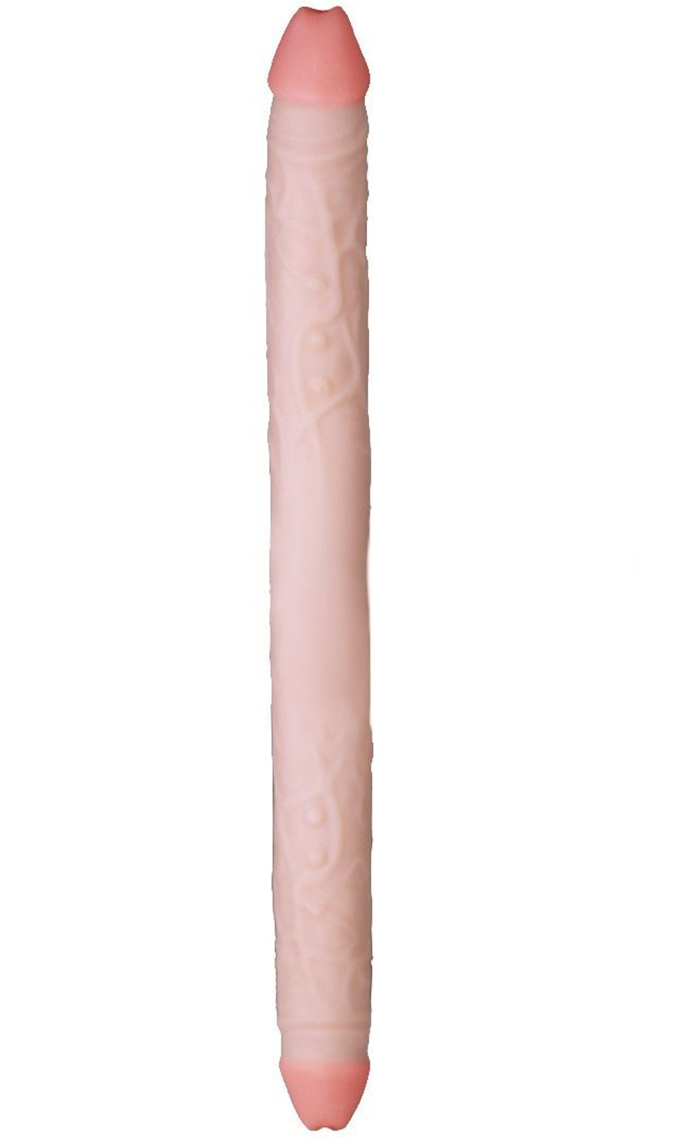 Двусторонний фаллоимитатор из неоскин - 49,5 см. (Цвет: телесный)