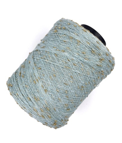 Люрексовые шишибрики на хлопке, 1000 м в 100 г, золотой лед