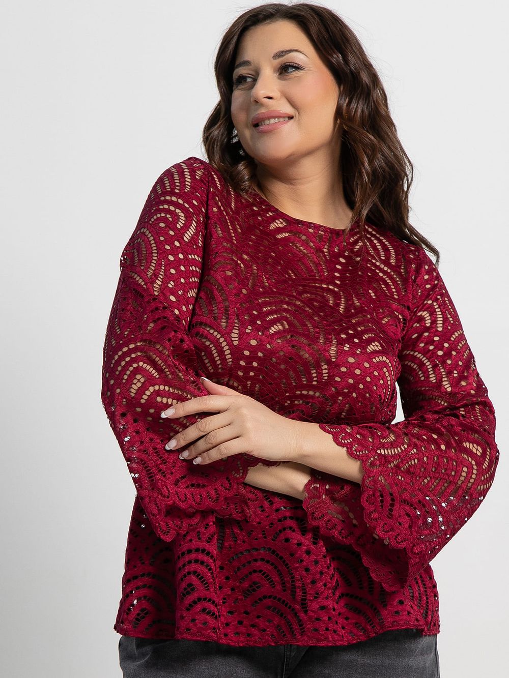 Блуза Лунная ночь (бордовая) Б15071-30М LT Collection