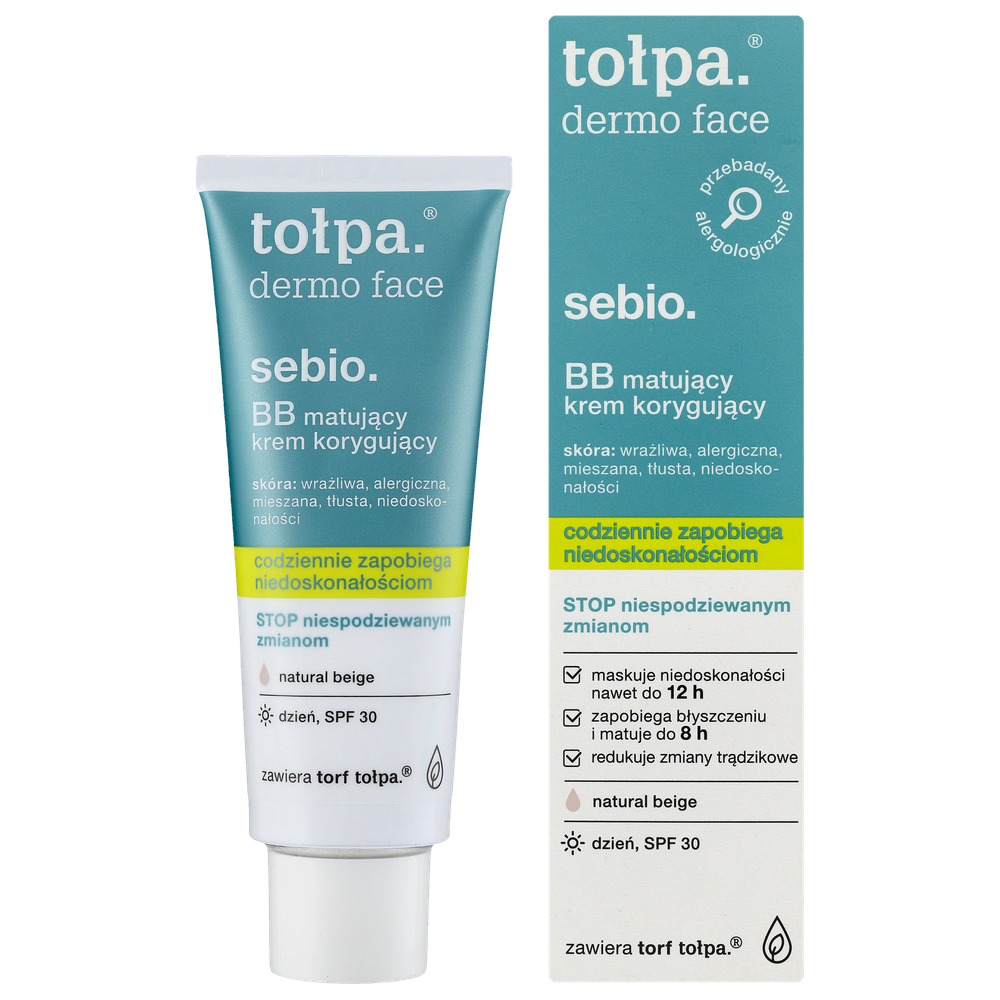 TOLPA SEBIO BB Крем с тональным эффектом для матирования и коррекции кожи, SPF30 40 мл