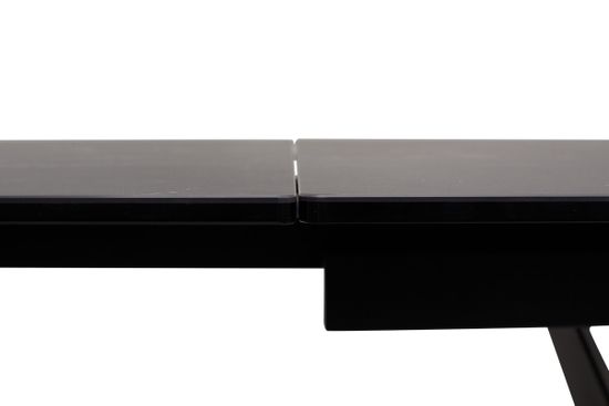 Стол RIETI 200 NERO KL-116 Черный мрамор матовый, итальянская керамика/ черный каркас