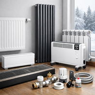 Радиаторы, конвекторы и комплектующие