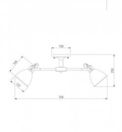 Люстра на штанге Eurosvet Denley 70112/8 черный