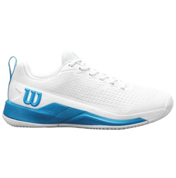 Мужские кроссовки теннисные Wilson Rush Pro 4.5 - white/white/atomic blue
